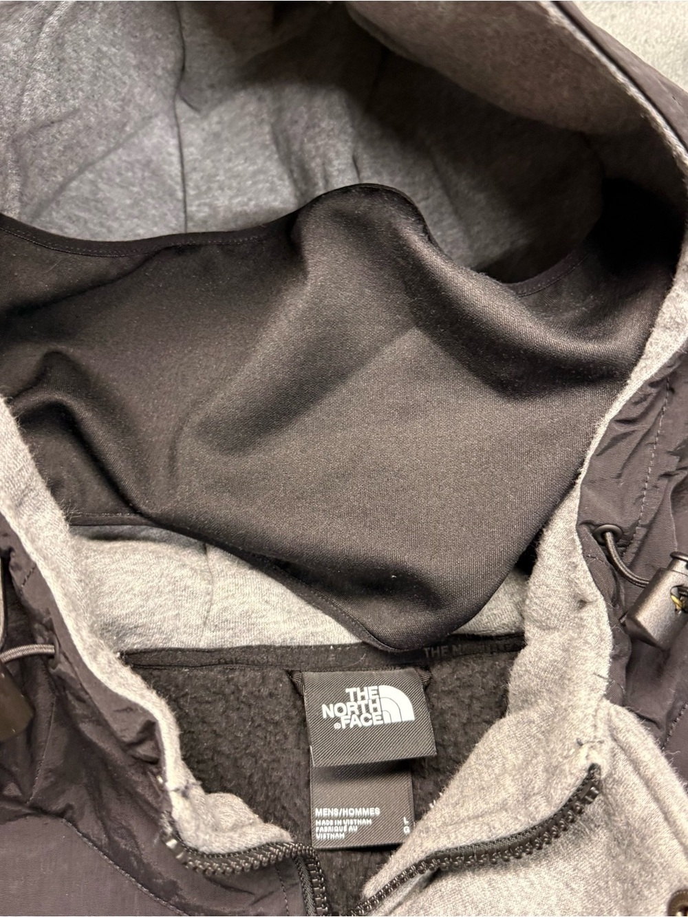 The North Face Black Jacket with Gray Fleece Lining